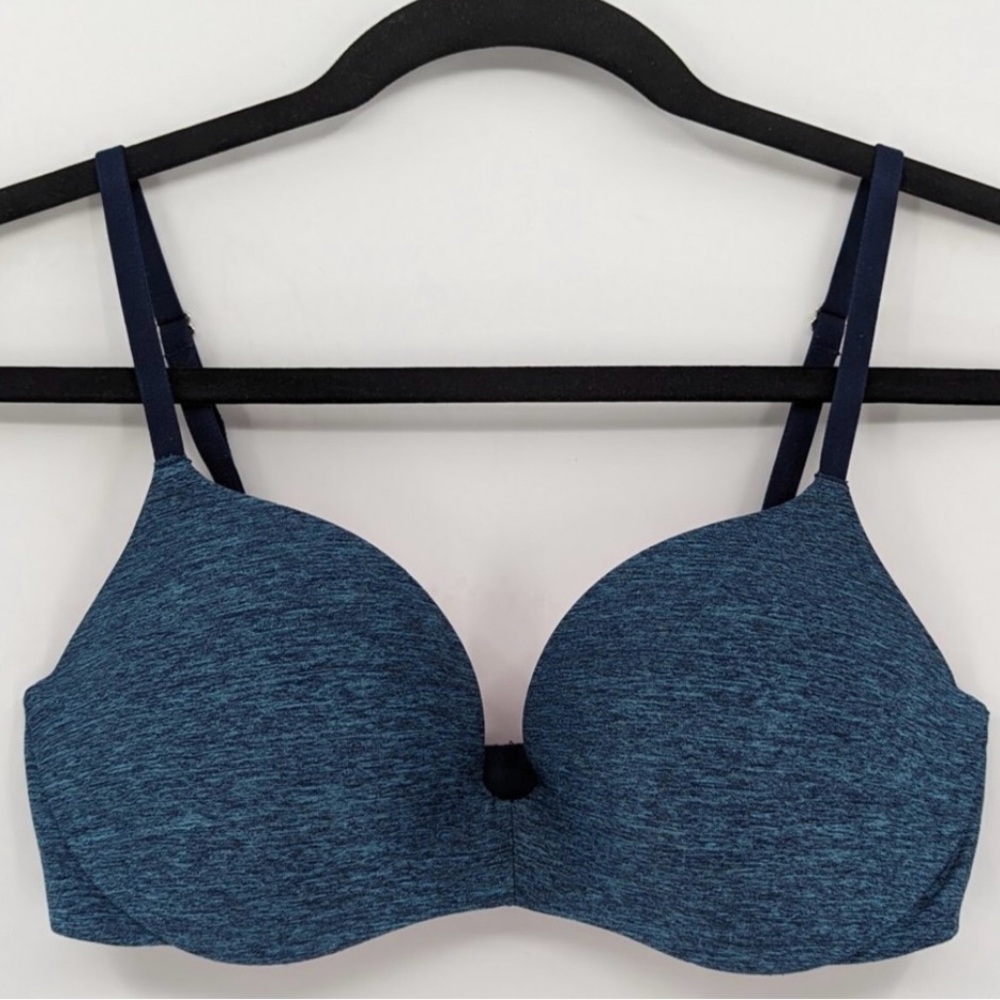PINK Victoria's Secret Blue Seamless Bra Intimates
